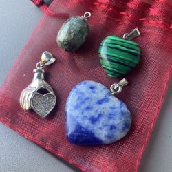 Crystal And Sterling Silver Pendants