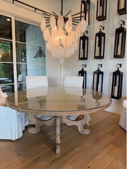 Restoration Hardware Round Wood Dining Table