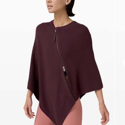 Lululemon Plum On The Go Poncho