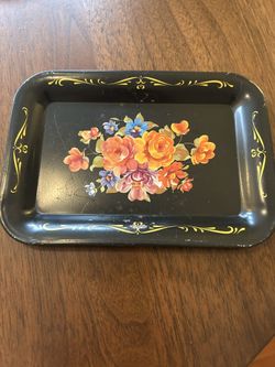 3”x 5” Harvell Toleware Vintage Tin Tray