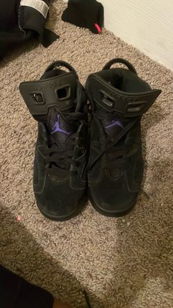 Air Jordan 6 Black Purple High-Top Sneakers