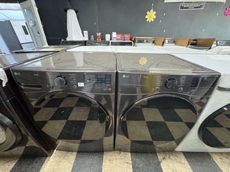 LG ThinQ Front Load Washer and Dryer Set