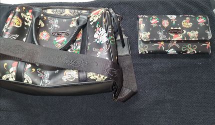 Ed Hardy Purse and Wallet Used Once