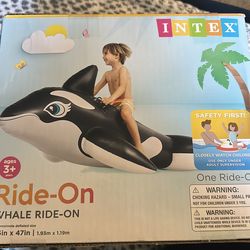 Intex ride-on whale pool