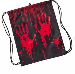 Black Blood Drip Cinch Bag