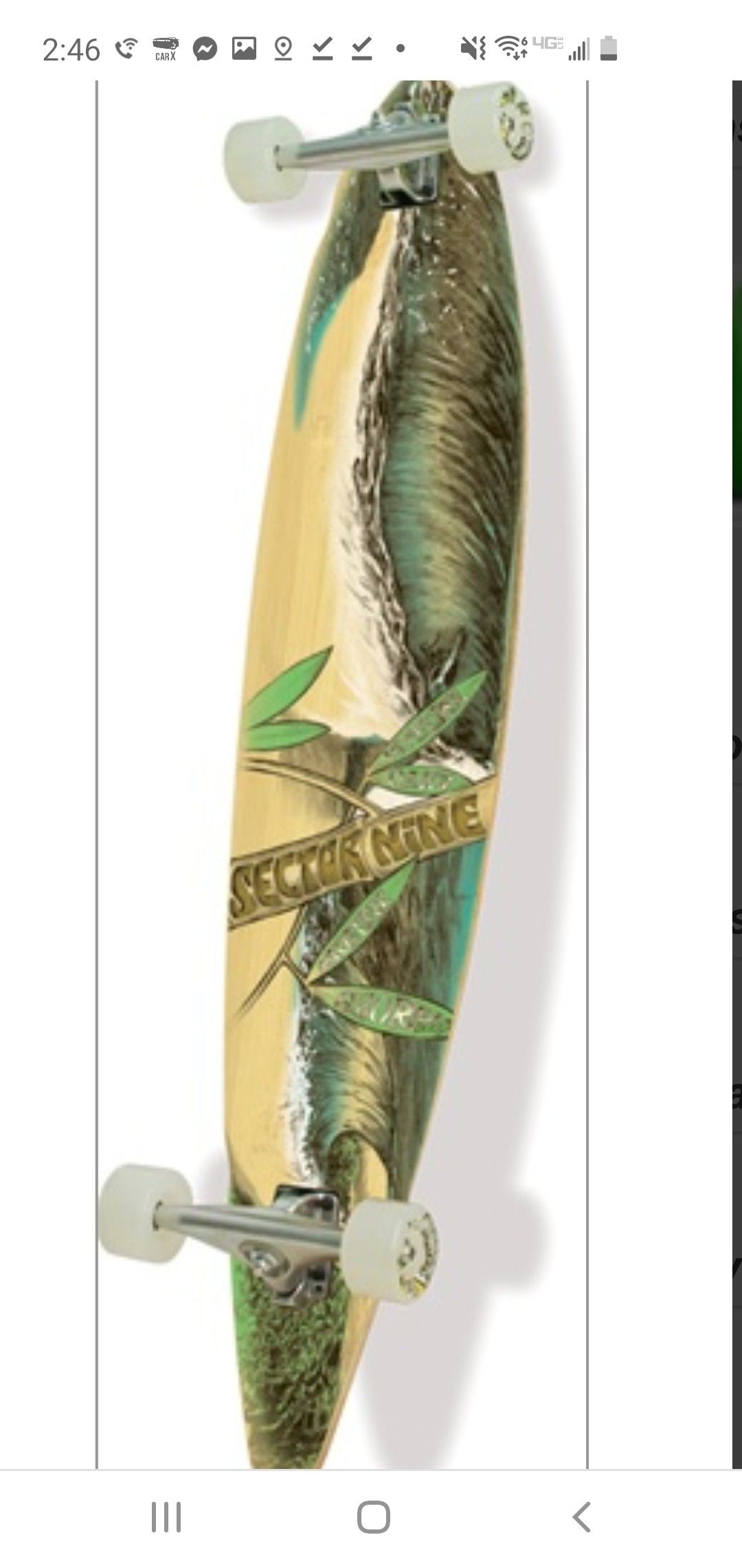 SECTOR NINE 9 Pipeline Oahu North Shore Series Bamboo Longboard ...