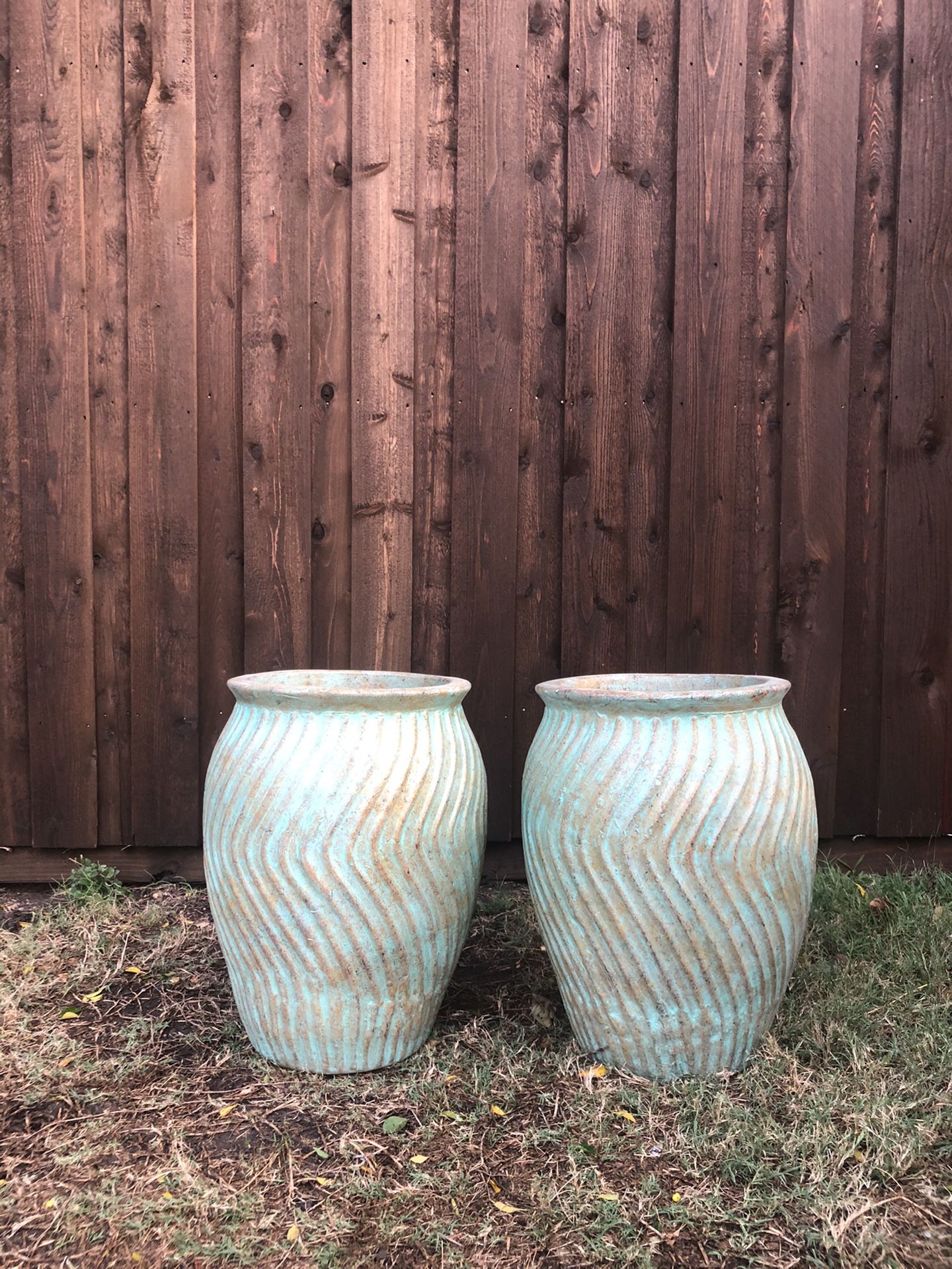 Turquoise Clay Pots