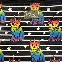 Betsy Johnson Cat Unicorn Pattern Wrist Clutch Purse