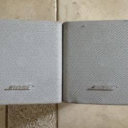 Bose Two (2) Single Cube Speakers, White, Preowned, Great Shape