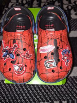 Spiderman web Crocs