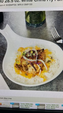 Fry Pan Server White China