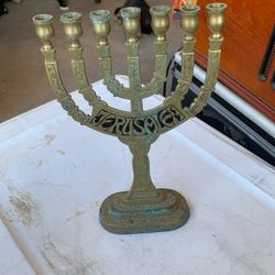 Jerusalem Brass Candle Sticks Holders