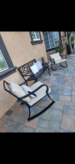 4 pc Aluminium Patio set/outdoor Furniture/conversation Set/Cash Only