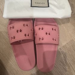 Pink Gucci Slides 