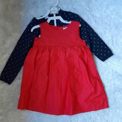 Carters Dress and Sweater Size 18 Months New