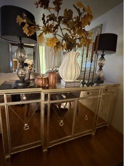 Z gallery mirror buffet table