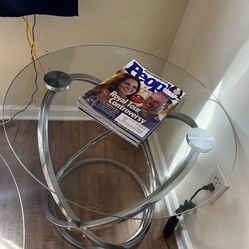 2 Glass Side Tables With One Living Room Table 