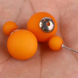 The Sultanas Jewelry. Orange Earrings Circles. 924 Solid Silver Sterling .