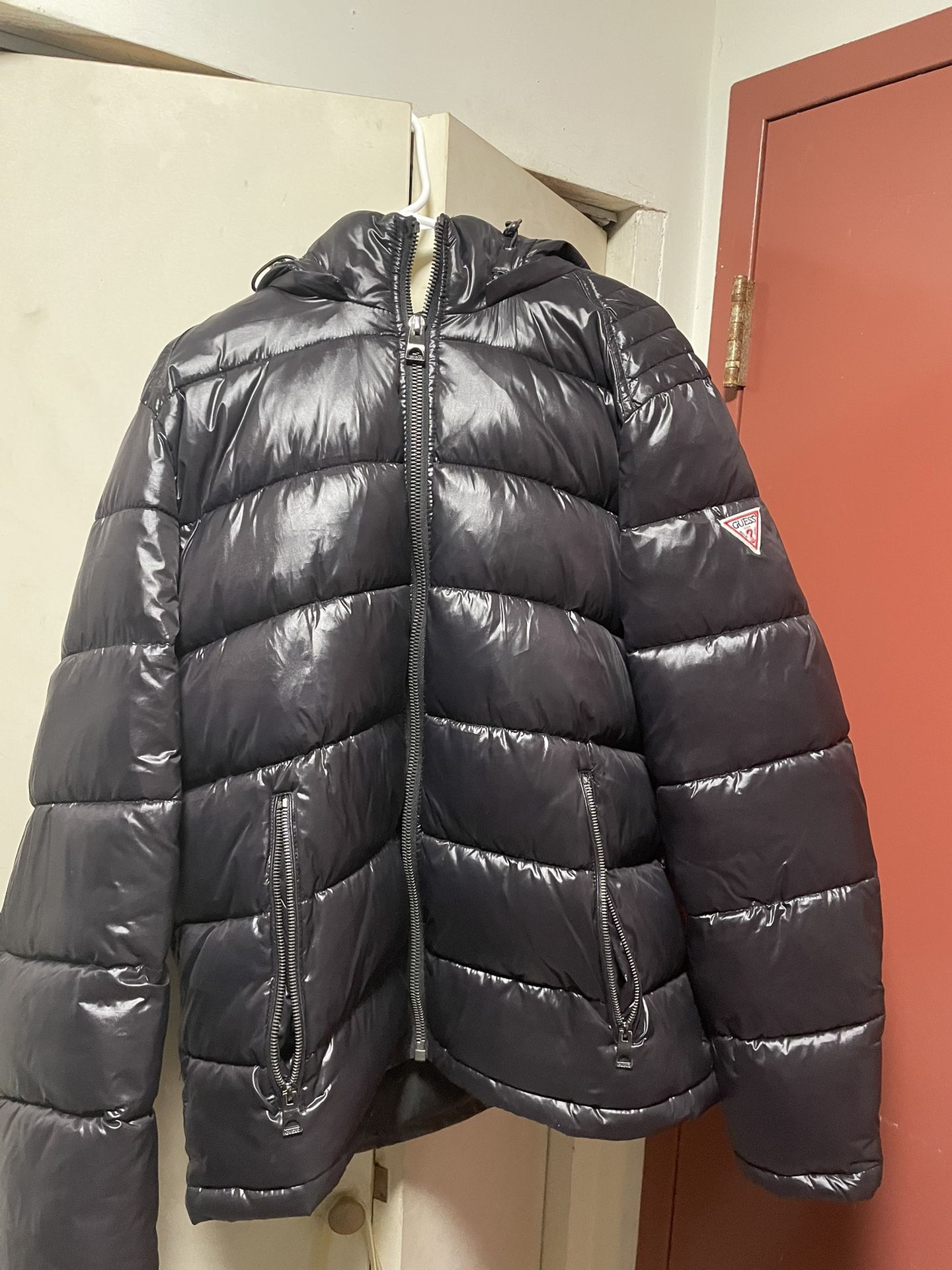 Mens Guess Puffer Black