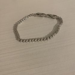 SWAROVSKI Crystal Deluxe White Rhodium-Plated Tennis Bracelet