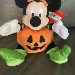 Disney Mickey Mouse Halloween, Pumpkin Beanbag, Plush