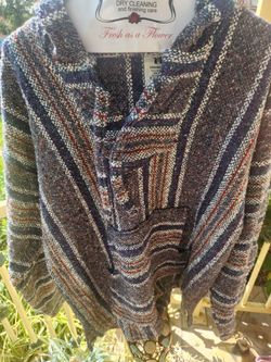 Baja Vintage Hoodie Size Large