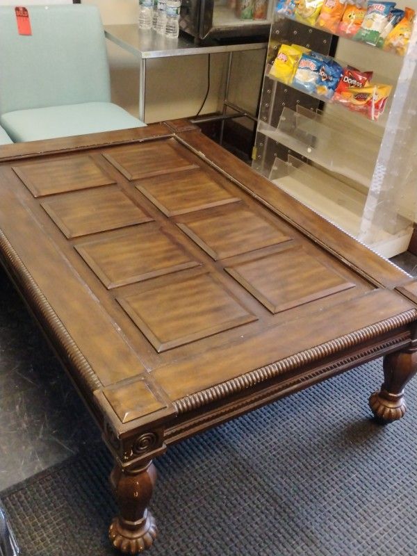 Nice Oversized Wood Coffee Table 