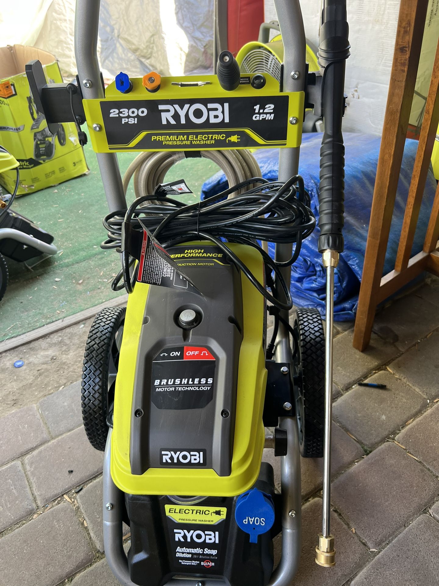 Ryobi 2300 psi 1 2 gpm high performance cold water corded electric