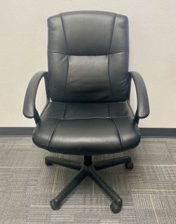 New Black Leather Chair - Office, Waiting Room, Lobby or Home