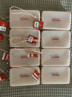 New! 8 Havaianas Glitter pouches retails $34 each
