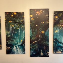 Tree Of Life Mural Set On Canvas