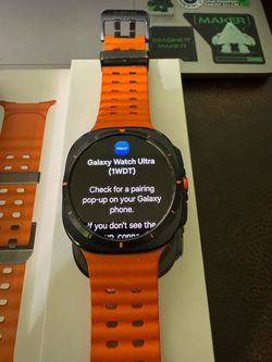 Samsung Galaxy Watch Ultra with Orange Band