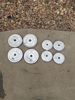 Mixed Cast Iron Weight Plates Set of 8