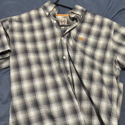 Cinch shirt short sleeve button up size extra small