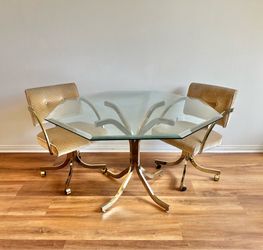 Vintage Glass Table Chairs
