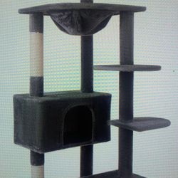 VIBRANTLIFE 70-inch 7-Level Cat Tree (Grey)(see Description)