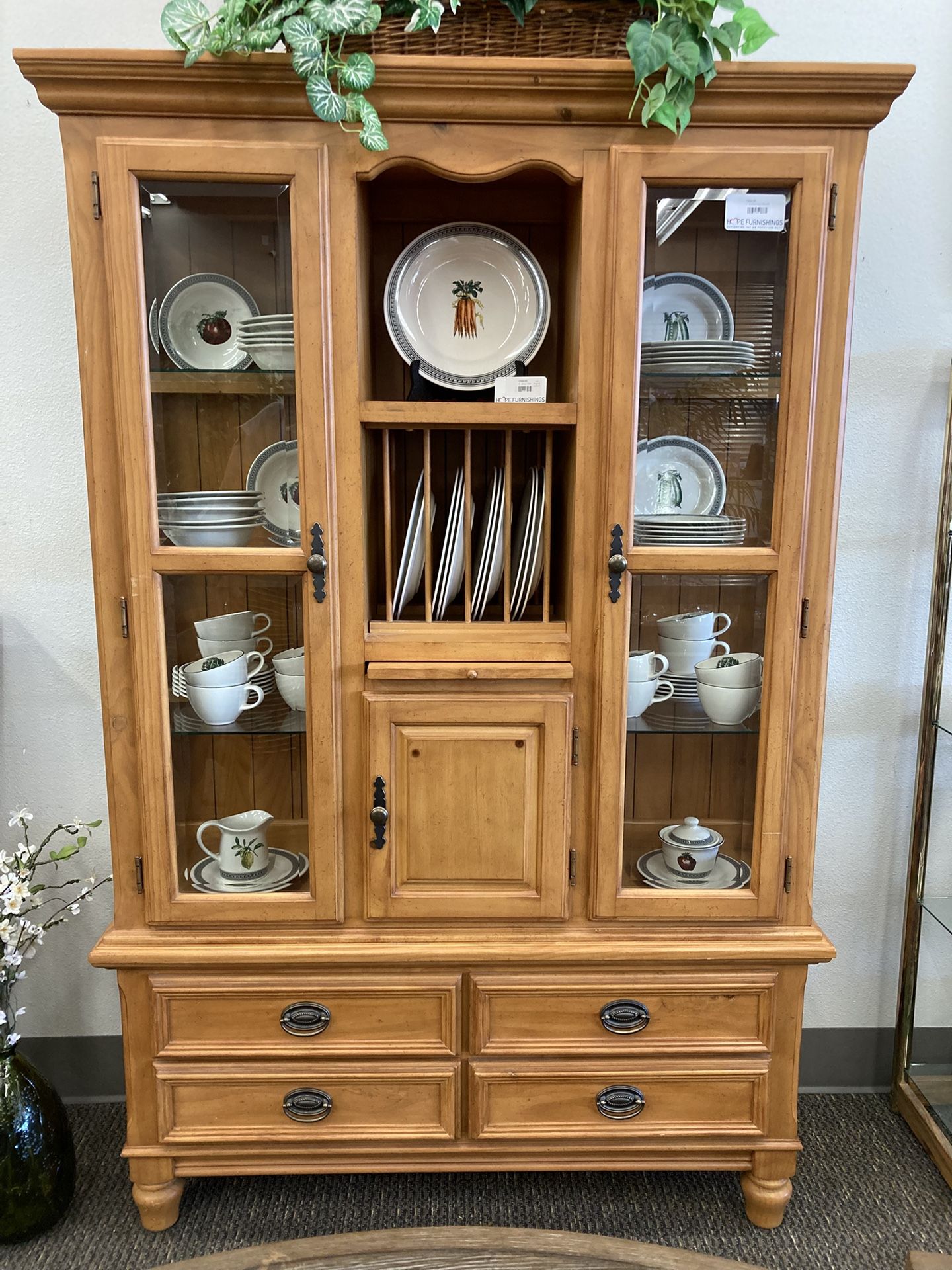 Pine Hutch - China Cabinet