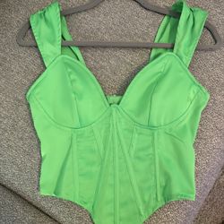 Green Corset Top