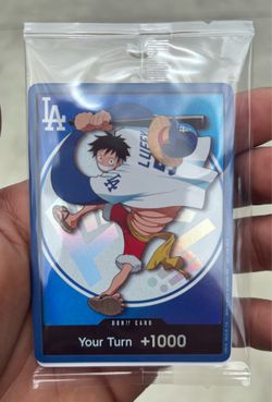 Dodgers One Piece Dodgers One Piece Night Monkey D. Luffy Promo Card /Hat