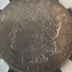 1878 Morgan Silver Dollar — VAM-109 (7 Tail Feathers, Reverse of ’78)