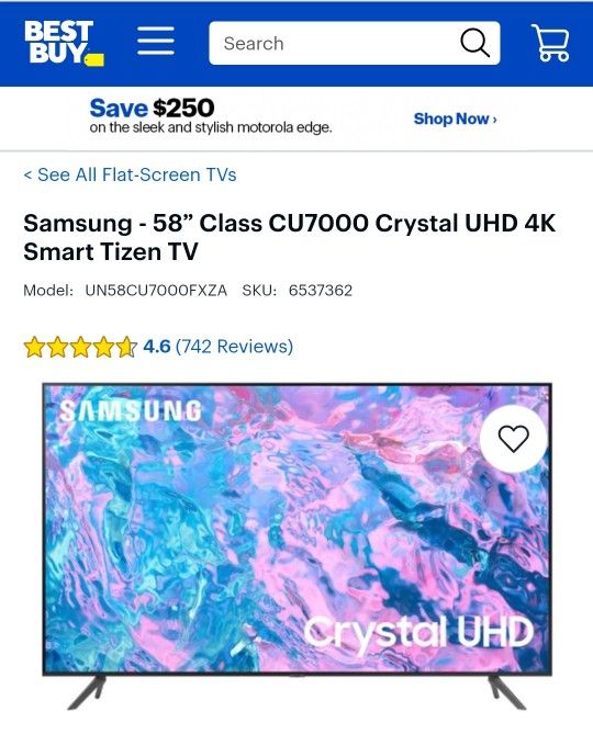 58" CRYSTAL 4K SAMSUNG SMART TV CLEARANCE!!!