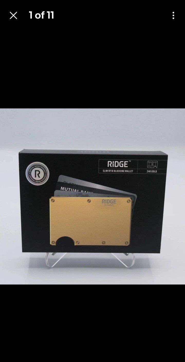 [$300 Retail] 24K Gold Plated Authentic Ridge Wallet