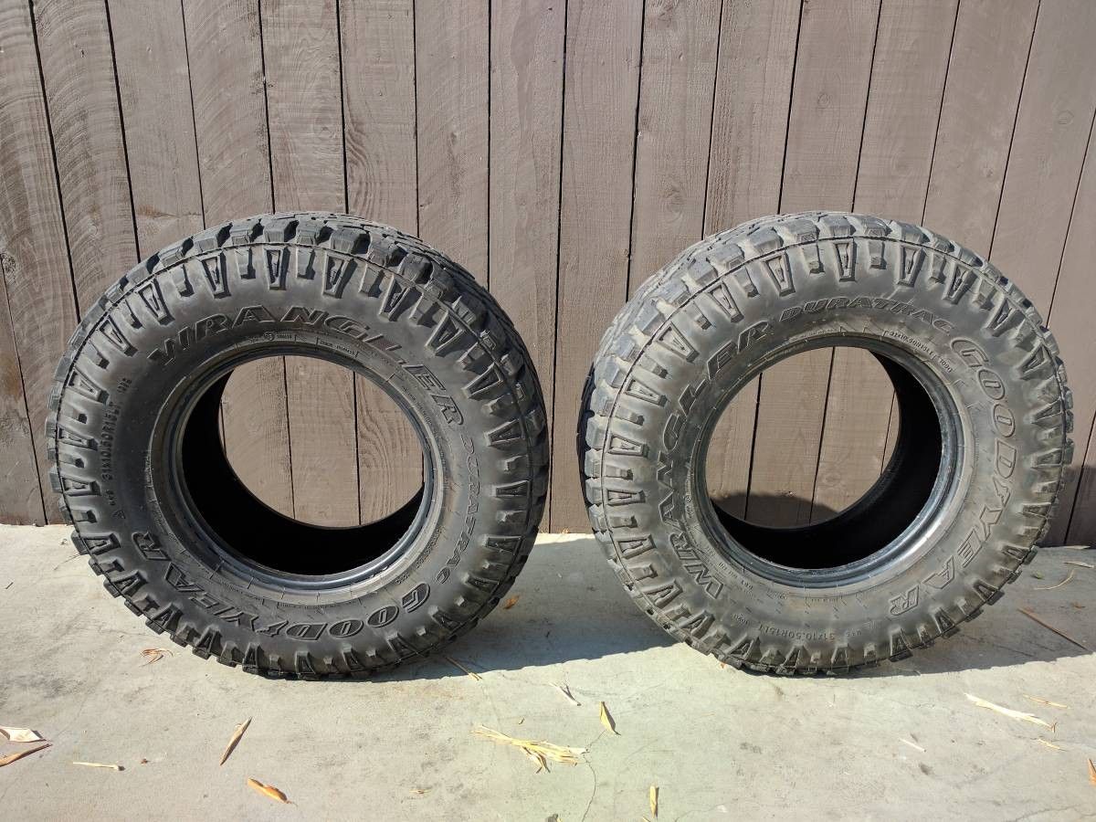 2 x Goodyear Wrangler DuraTrac Tires  LT 109Q 4X4 MUD PAIR for  Sale in Culver City, CA - OfferUp