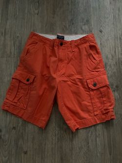 American Eagle Men's Orange Cargo Shorts SZ 36