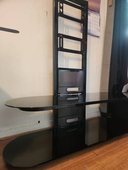 Bell'O FP-4850HG Flat-Panel TV Stand with Built-in Mount - Black/Glass - $100 "OBO" (Hampton)