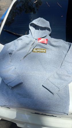 Supreme Shanghai leopard box print hoodie