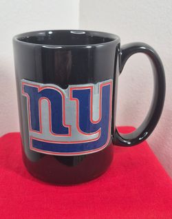NFL Official New York Giants 15 oz Coffee Mug Pewter Embossed Logo