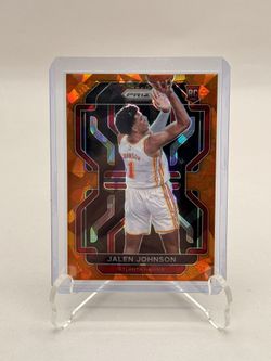 21-22 Jalen Johnson Prizm Orange Cracked Ice RC