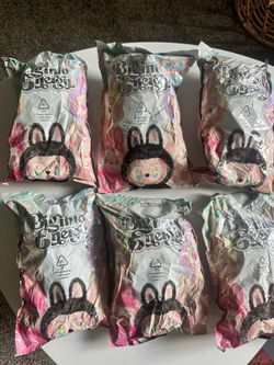 6 new/unopened Labubus, no box