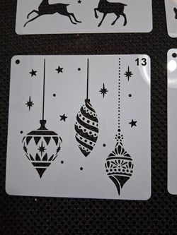 Crafts  Xmas  stencils  $1 each.